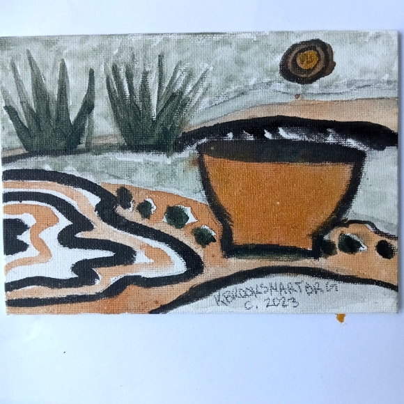 Bookshelf Painting (Handmade) - Picture 1 of 3